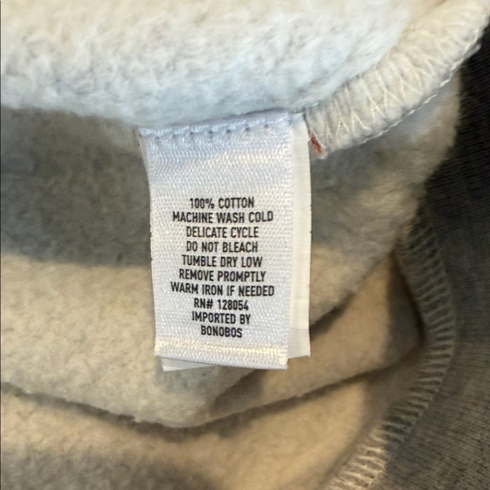 Bonobos Heather Gray Sweatshirt with Multicolor Rabbit - Picture 4 of 5